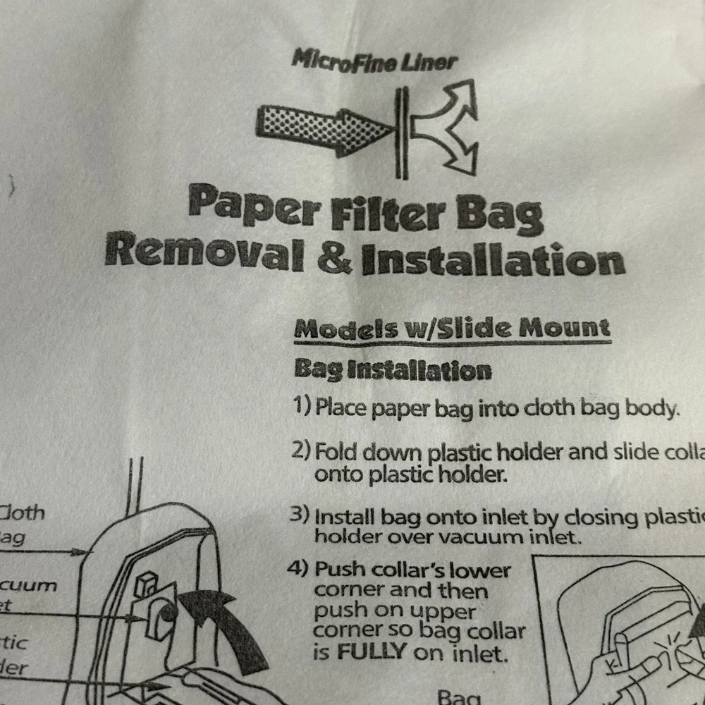 6 Pack MicroFine Liner Paper Vacuum Bags Replacement Disposable Filter‎ Bags